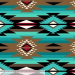 Raindance Teal Native American Fleece Fabric	